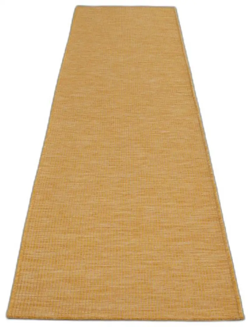 10' Yellow Power Loom Runner Rug Photo 1