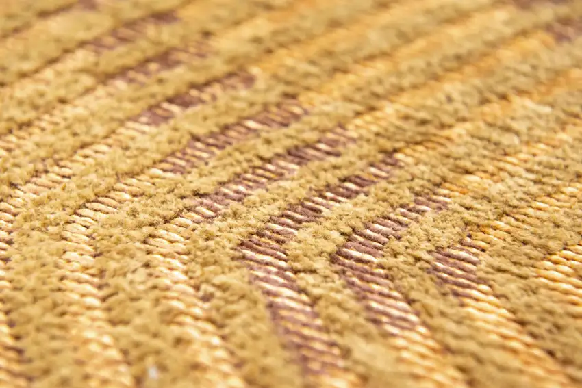 5' Yellow Round Abstract Non Skid Area Rug Photo 9