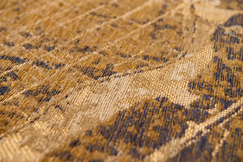 8' Yellow Round Abstract Non Skid Area Rug Photo 8