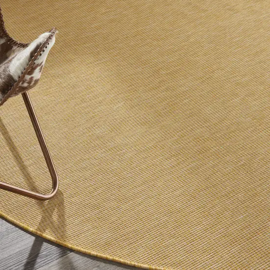 8' Yellow Indoor Outdoor Area Rug Photo 6