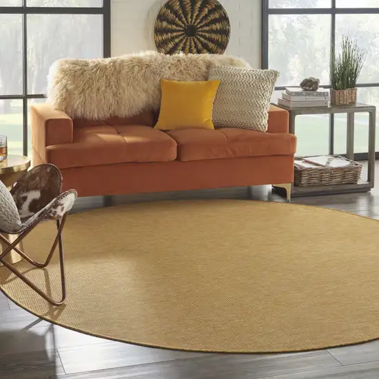 8' Yellow Indoor Outdoor Area Rug Photo 7