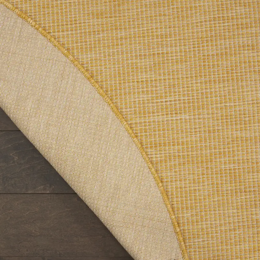 6' Yellow Indoor Outdoor Area Rug Photo 9
