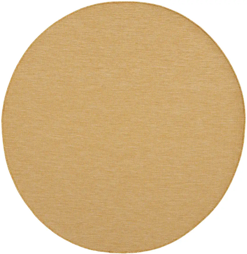 6' Yellow Indoor Outdoor Area Rug Photo 3