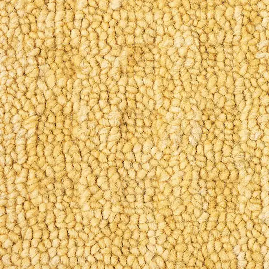 8' Yellow Wool Runner Rug Photo 4