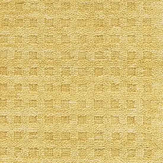 8' Yellow Wool Runner Rug Photo 7