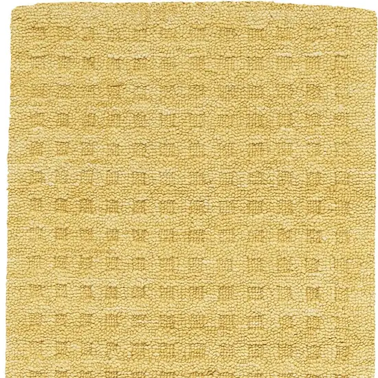 8' Yellow Wool Runner Rug Photo 8