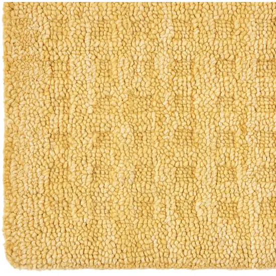 8' Yellow Wool Runner Rug Photo 8