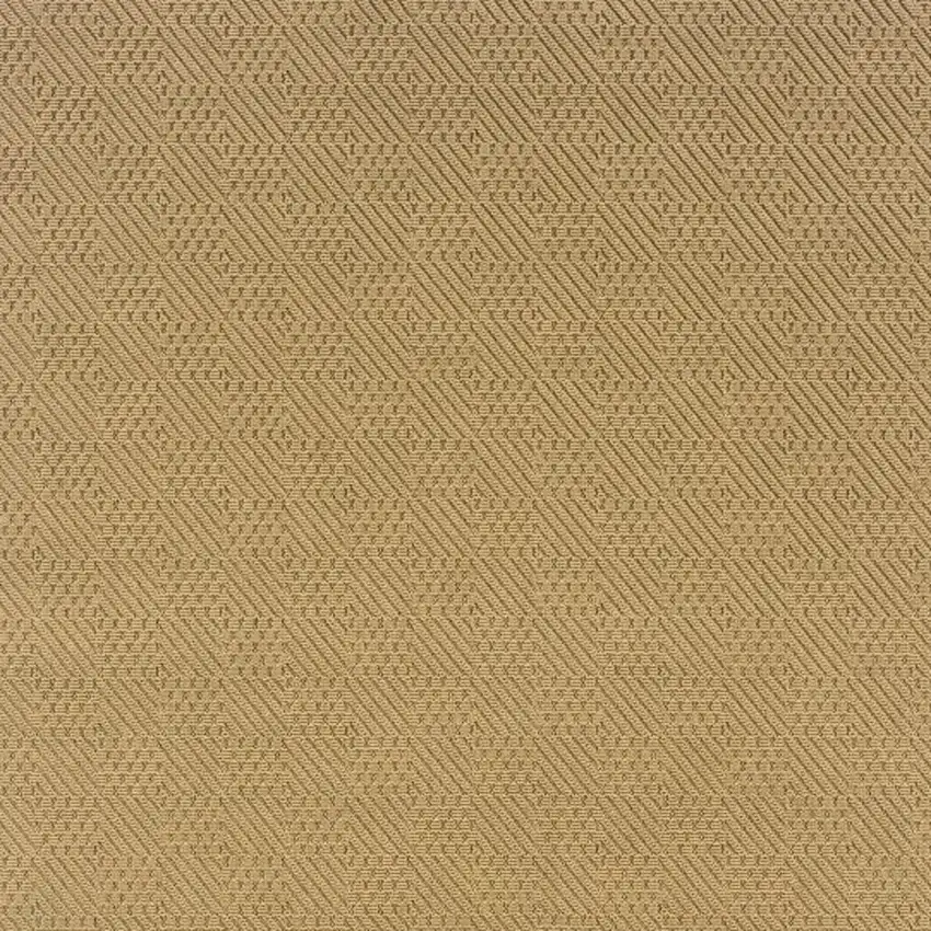 5'x8' Beige and Brown Plain Indoor Outdoor Area Rug Photo 5