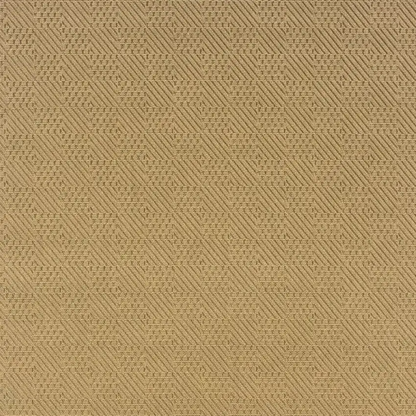 7'x11' Beige and Brown Plain Indoor Outdoor Area Rug Photo 5