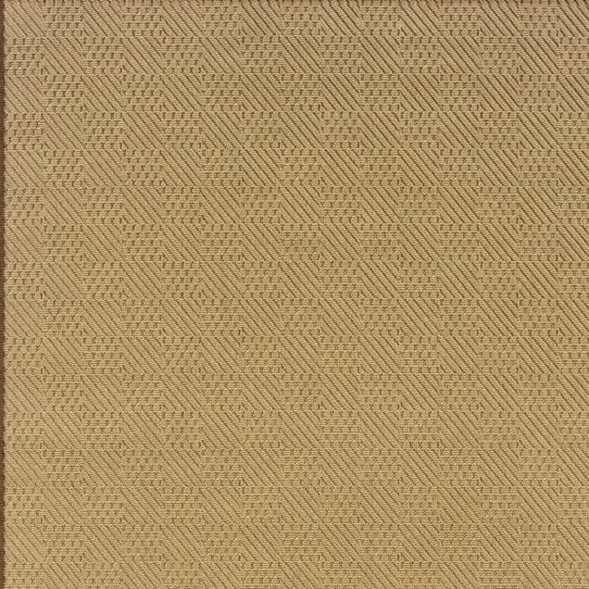 9'x13' Beige and Brown Plain Indoor Outdoor Area Rug Photo 5
