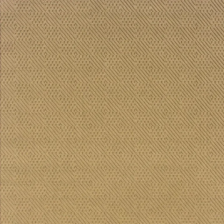 2'x4' Beige and Brown Plain Indoor Outdoor Scatter Rug Photo 5