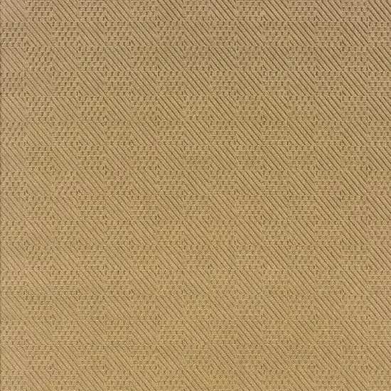 2'x4' Beige and Brown Plain Indoor Outdoor Scatter Rug Photo 5