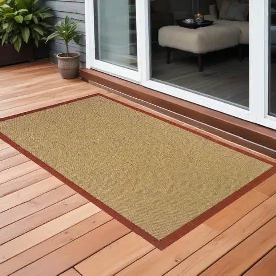 Brown Indoor Outdoor Area Rug Photo 1