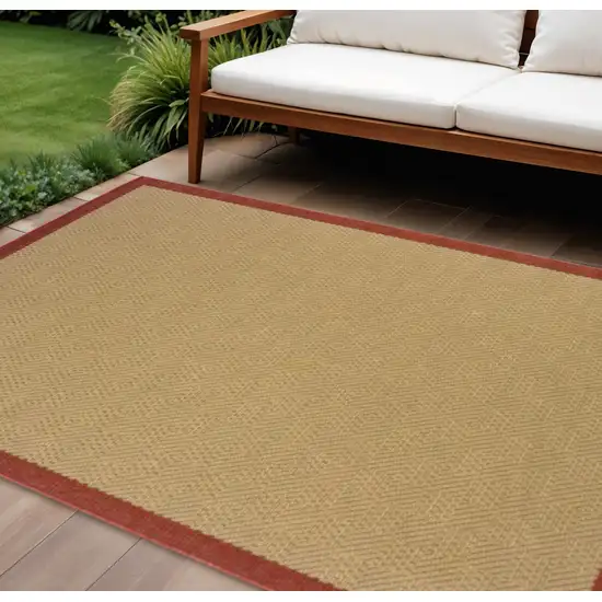 Beige Indoor Outdoor Area Rug Photo 1