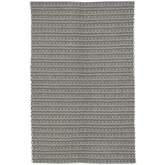 2' x 3' Black Checkered Hand Woven Area Rug Photo 1