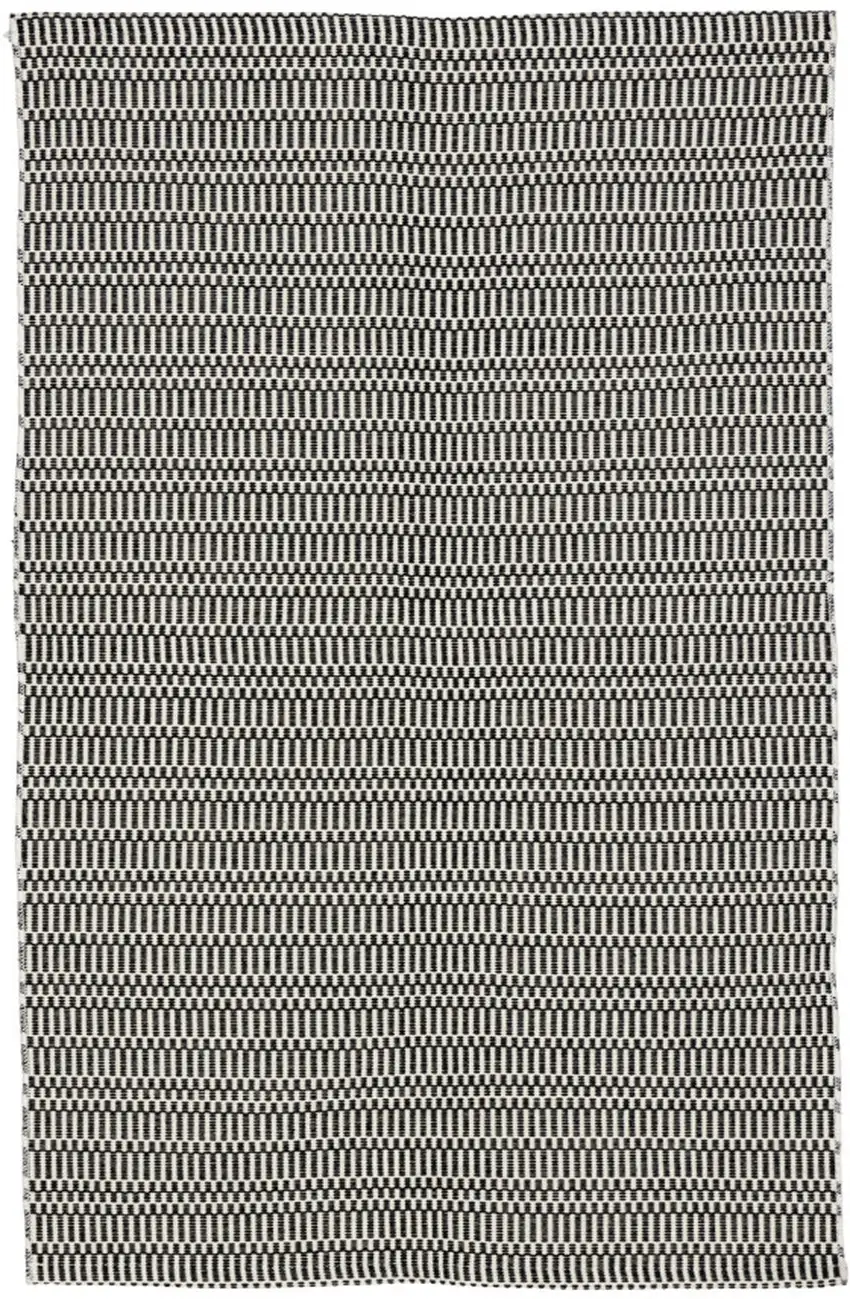 2' x 3' Black Checkered Hand Woven Area Rug Photo 1