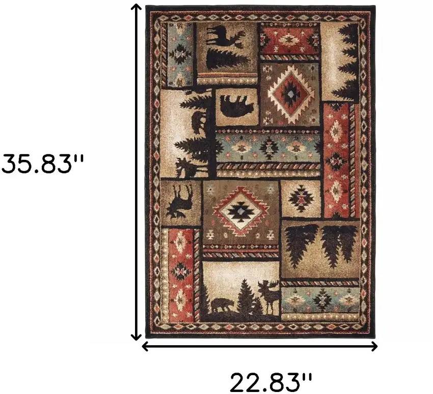Gold and Ivory Power Loom Area Rug Photo 3