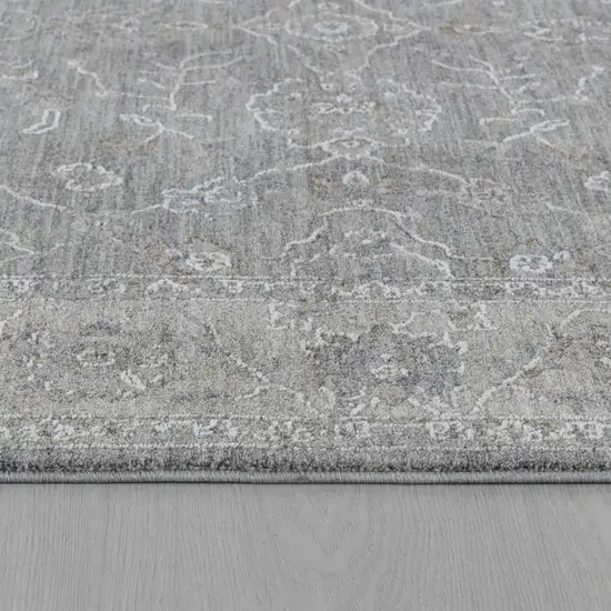 Blue Gray Southwestern Floral Area Rug Photo 3