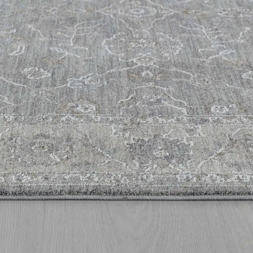 Blue Gray Southwestern Floral Area Rug Photo 3