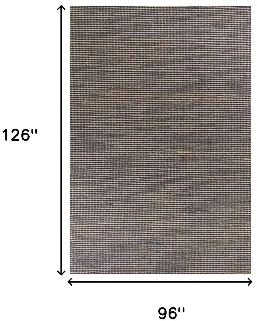 Blue Hand Woven Wool And Jute Indoor Area Rug Photo 3