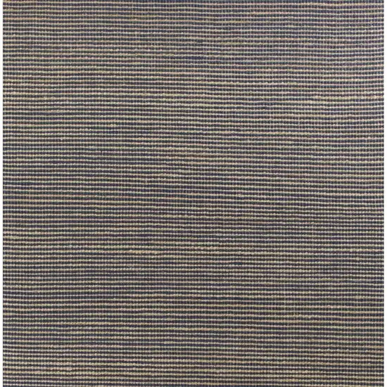 Blue And Beige Abstract Hand Woven Area Rug Photo 4