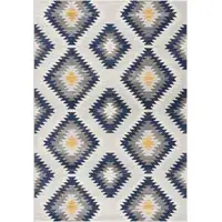 Photo of 9' x 13' Blue and Gray Kilim Pattern Area Rug