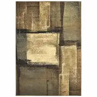 Photo of 5'x7' Brown and Beige Distressed Blocks Area Rug