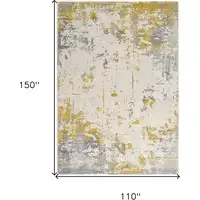 Photo of 9' x 13' Gold and Gray Abstract Area Rug