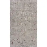 Photo of 2' x 3' Gray And Ivory Geometric Distressed Stain Resistant Area Rug