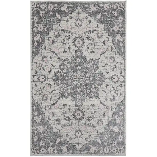 Gray And Dark Gray Area Rug Photo 2
