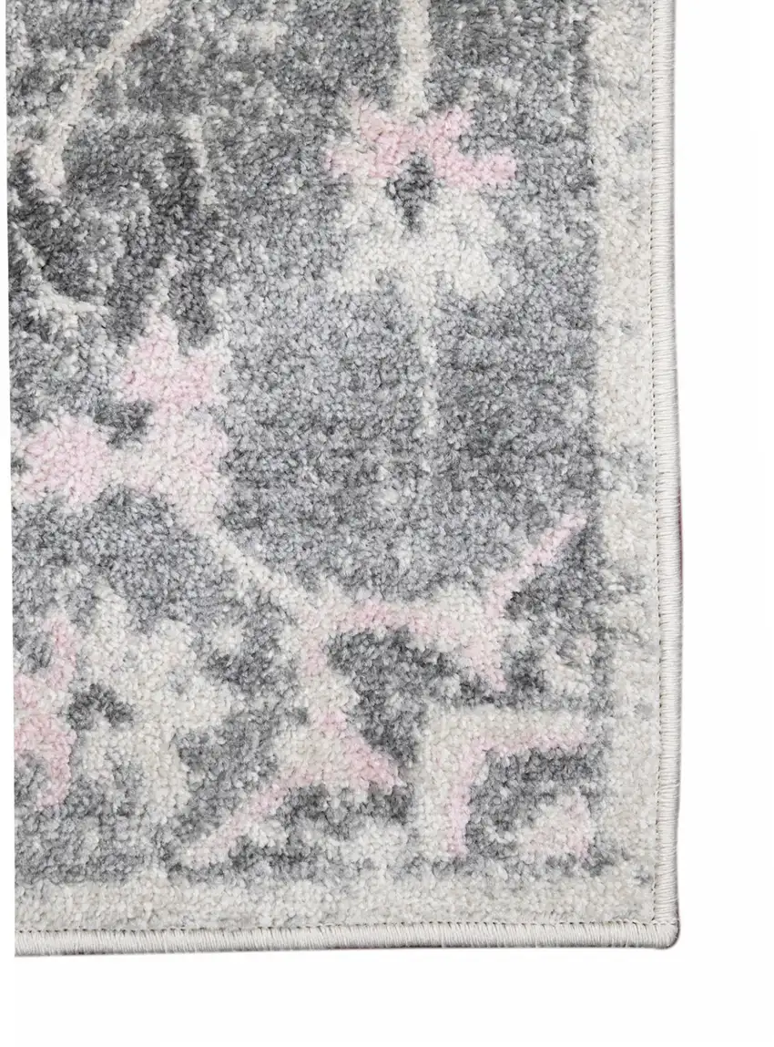 5' x 7' Gray Medallion Power Loom Area Rug Photo 2