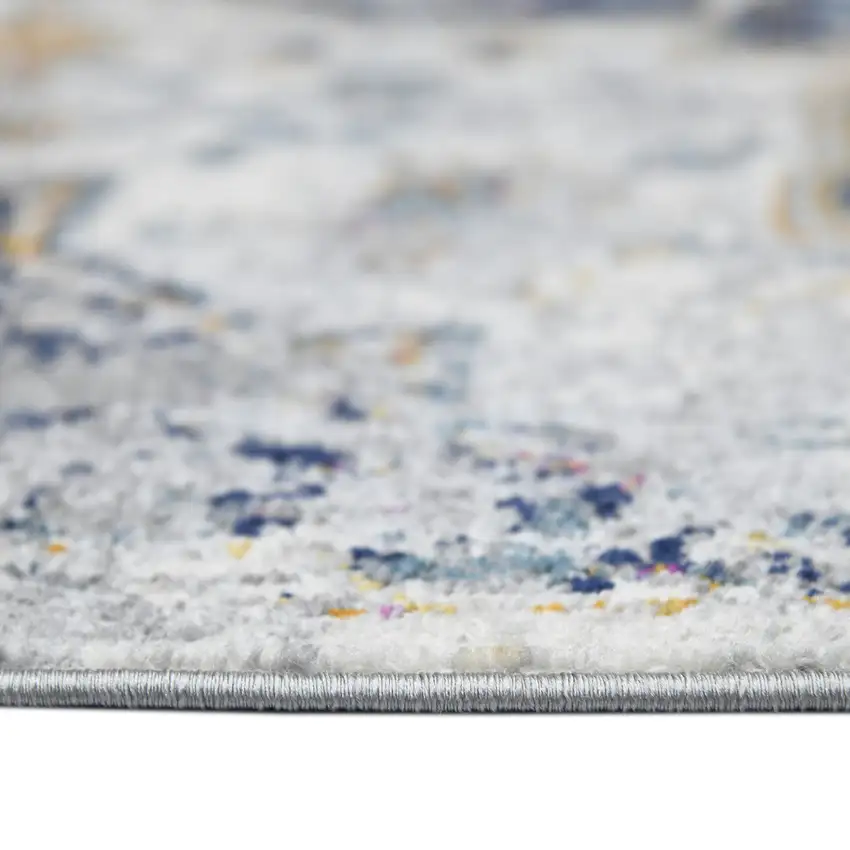2' x 3' Gray Medallion Power Loom Area Rug Photo 4