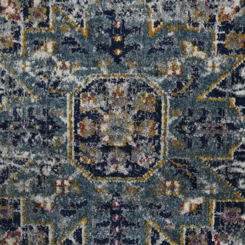 2' x 3' Gray Medallion Power Loom Area Rug Photo 3