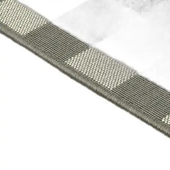 Gray and Ivory Indoor Outdoor Area Rug Photo 2