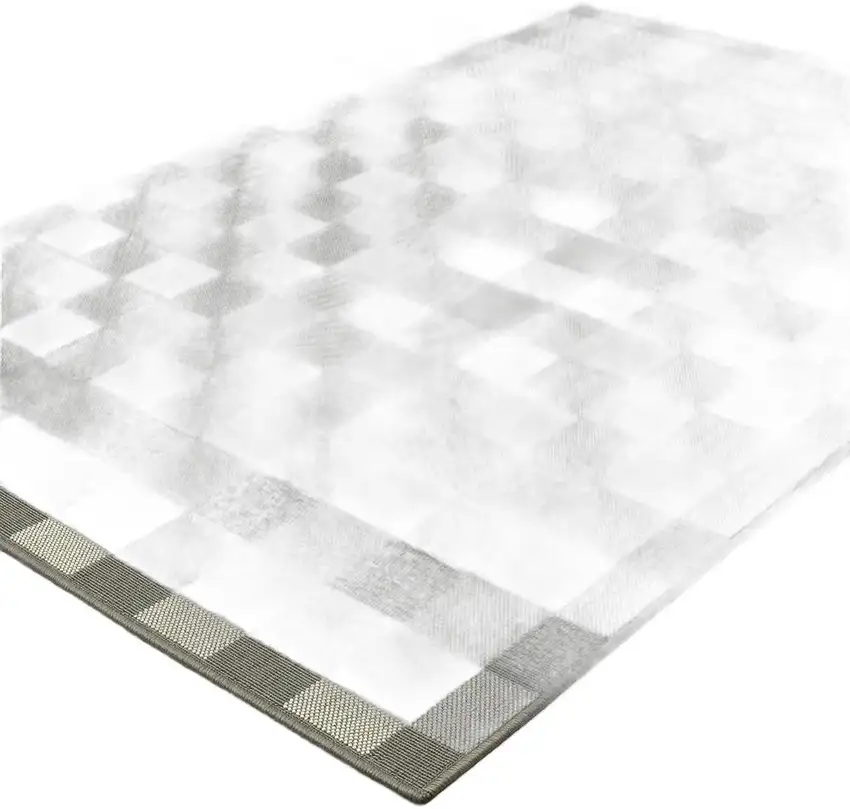 Gray and Ivory Indoor Outdoor Area Rug Photo 1