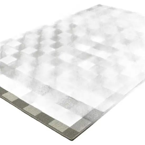 Gray and Ivory Indoor Outdoor Area Rug Photo 1