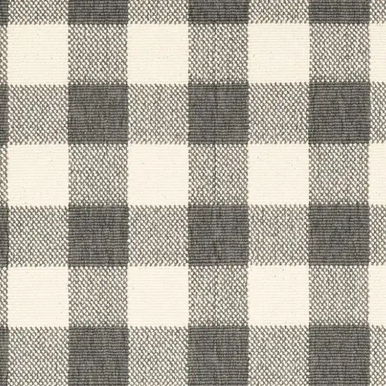 8' Gray And Ivory Indoor Outdoor Runner Rug Photo 3