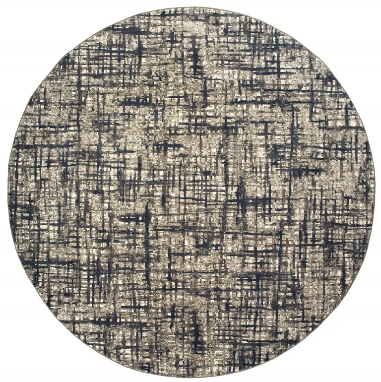 2'x3' Gray and Navy Abstract Scatter Rug Photo 2