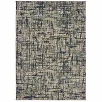 Photo of 2'x3' Gray and Navy Abstract Scatter Rug