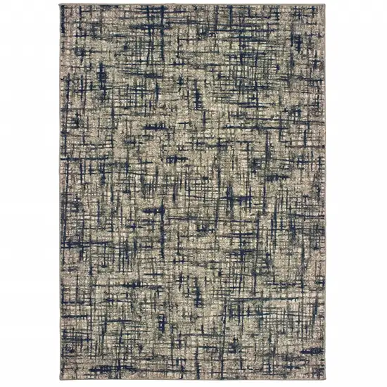 2'x3' Gray and Navy Abstract Scatter Rug Photo 1