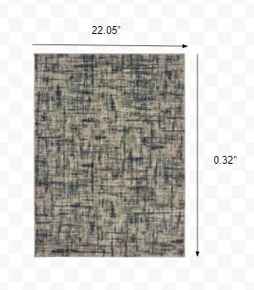 2'x3' Gray and Navy Abstract Scatter Rug Photo 3