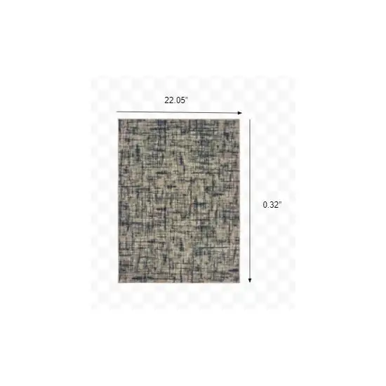 2'x3' Gray and Navy Abstract Scatter Rug Photo 3
