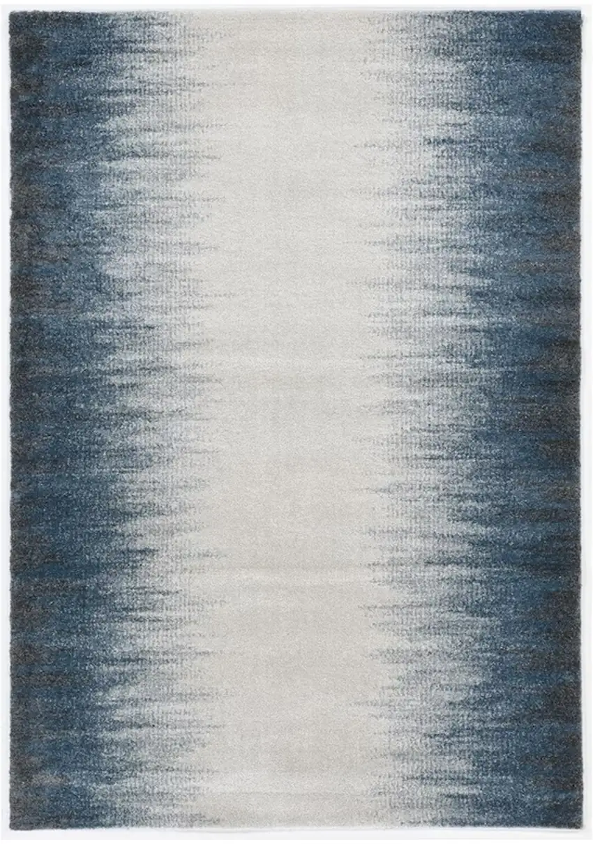 Ivory Blue Machine Woven Ombre Indoor Area Rug Photo 2