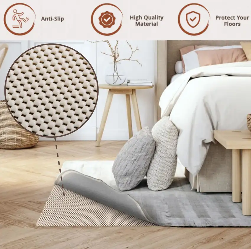 8' x 11' Ivory King's Premium Non Slip Rug Pad Photo 4