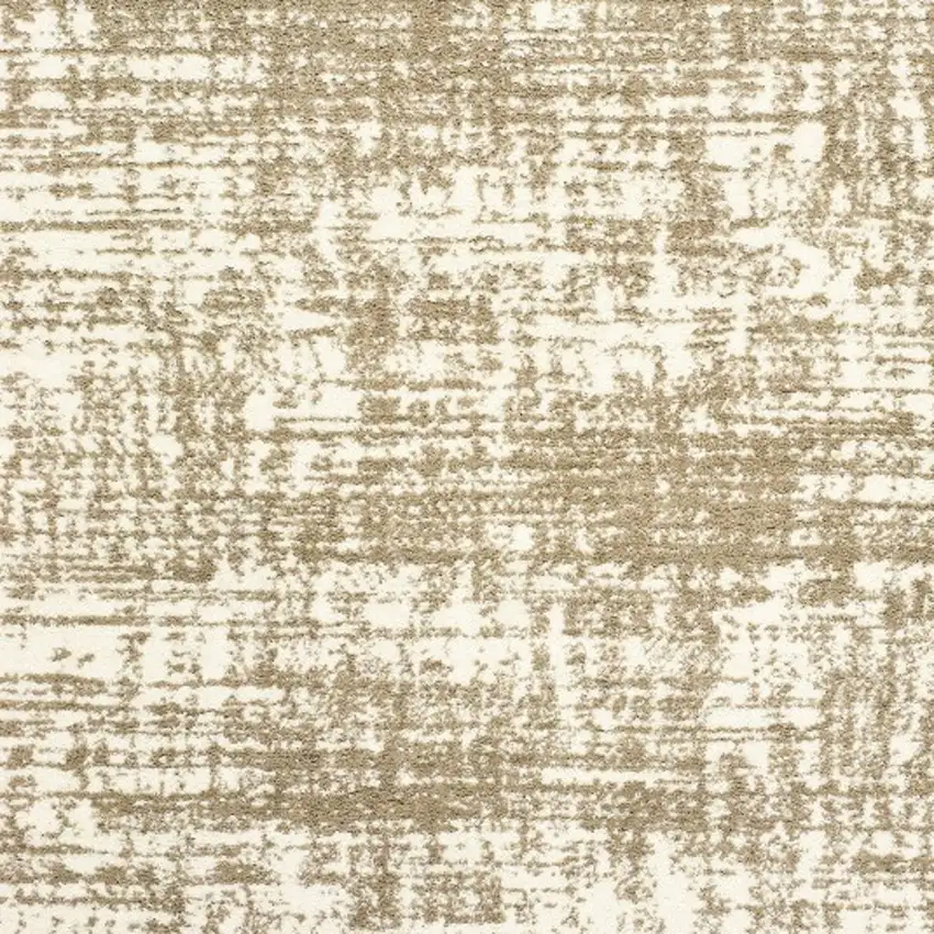 8'x11' Ivory and Gray Abstract Strokes Area Rug Photo 3