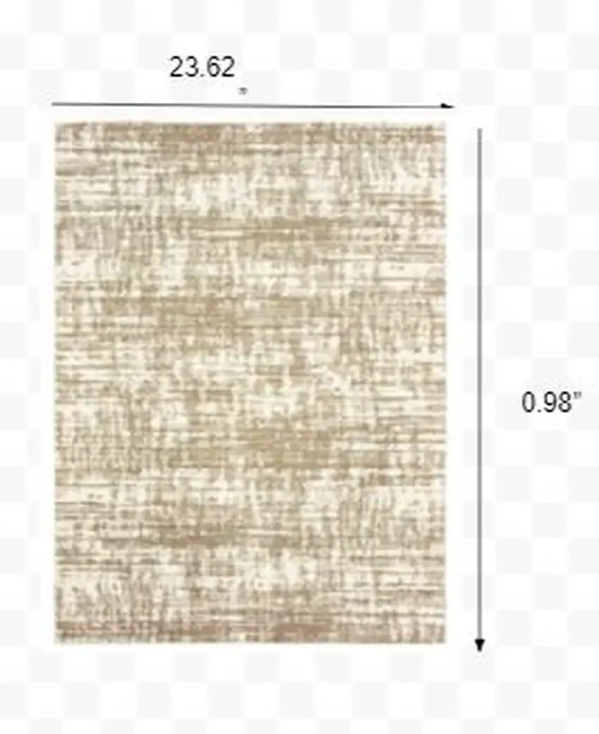 2'x3' Ivory and Gray Abstract Strokes Scatter Rug Photo 2