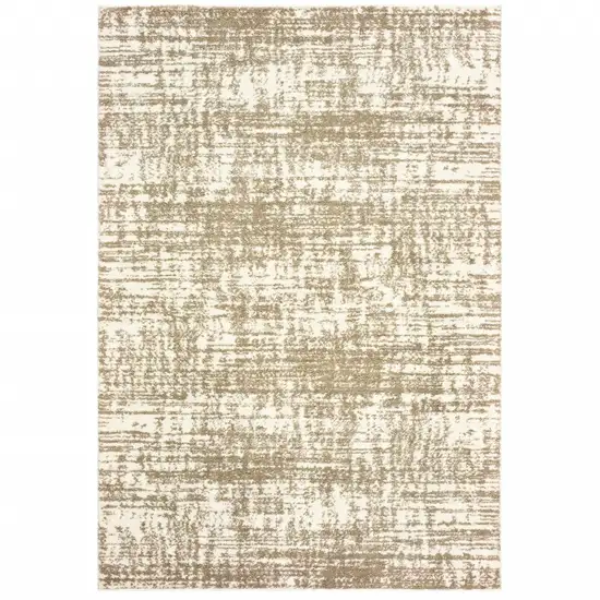 2'x3' Ivory and Gray Abstract Strokes Scatter Rug Photo 1