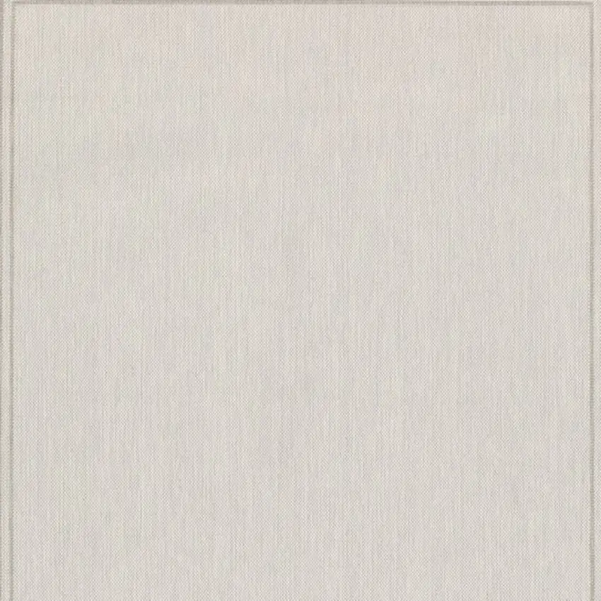 7'x9' Ivory and Gray Bordered Indoor Outdoor Area Rug Photo 10