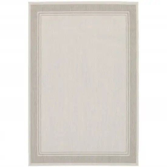 Gray and Ivory Indoor Outdoor Area Rug Photo 3