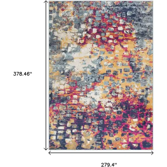 Multicolored Abstract Painting Area Rug Photo 3